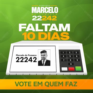 Eleições social media campanha vereador contagem regressiva eleitoral feed