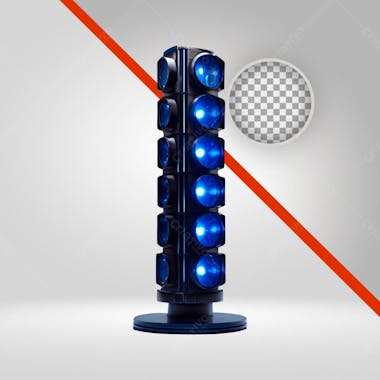 Torre com refletores azul para evento, luzes, luz de led