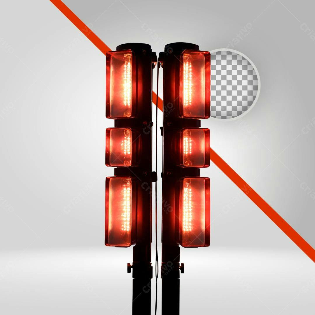 Icone Luzes de Sinalização Vermelha PNG com fundo transparente