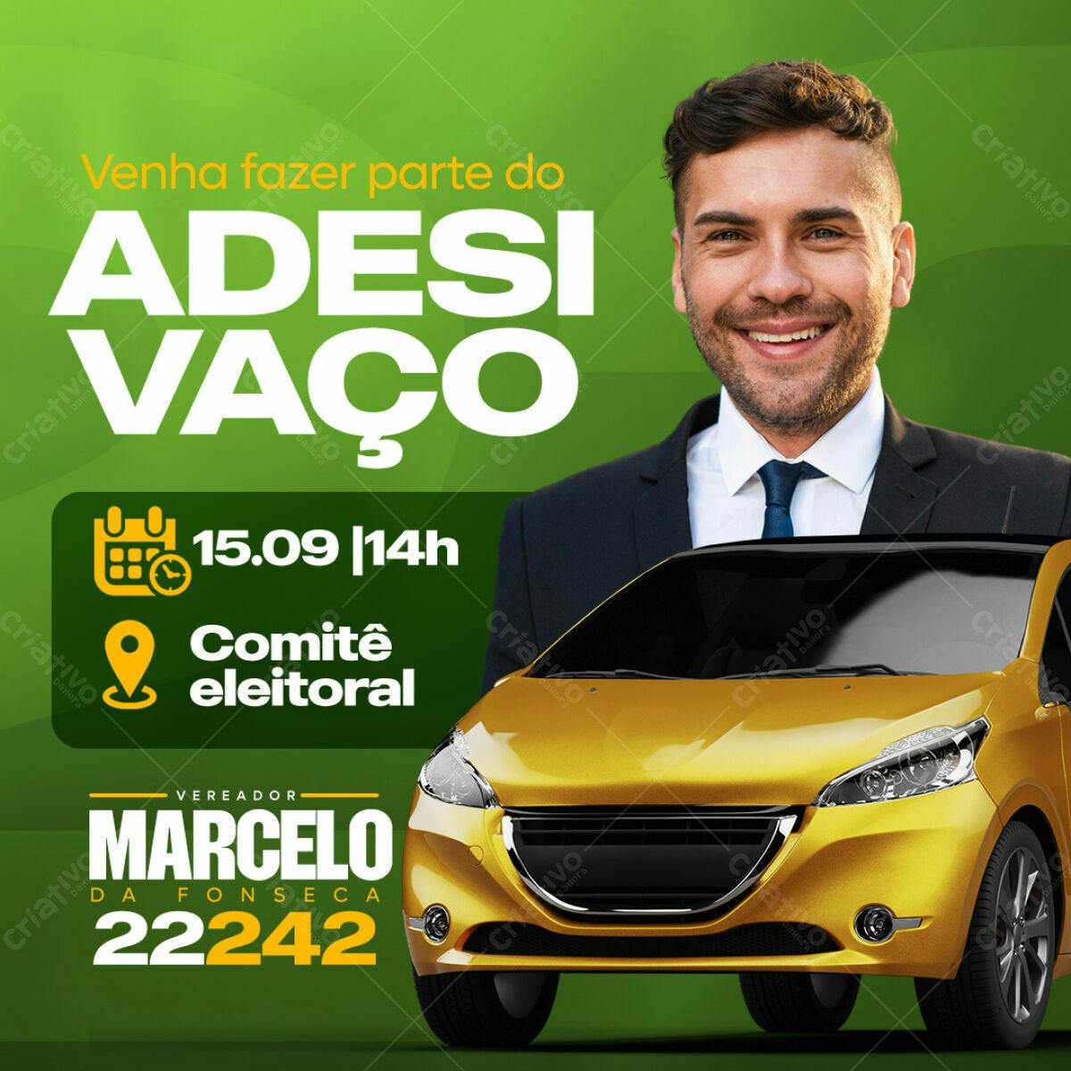 Flyer Adesivação Eleitoral PSD Editável