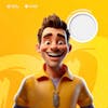 3d man mascot for editable psd advertising campaign