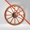 Wheelbarrow wheel, wooden circle, cart, ox cart