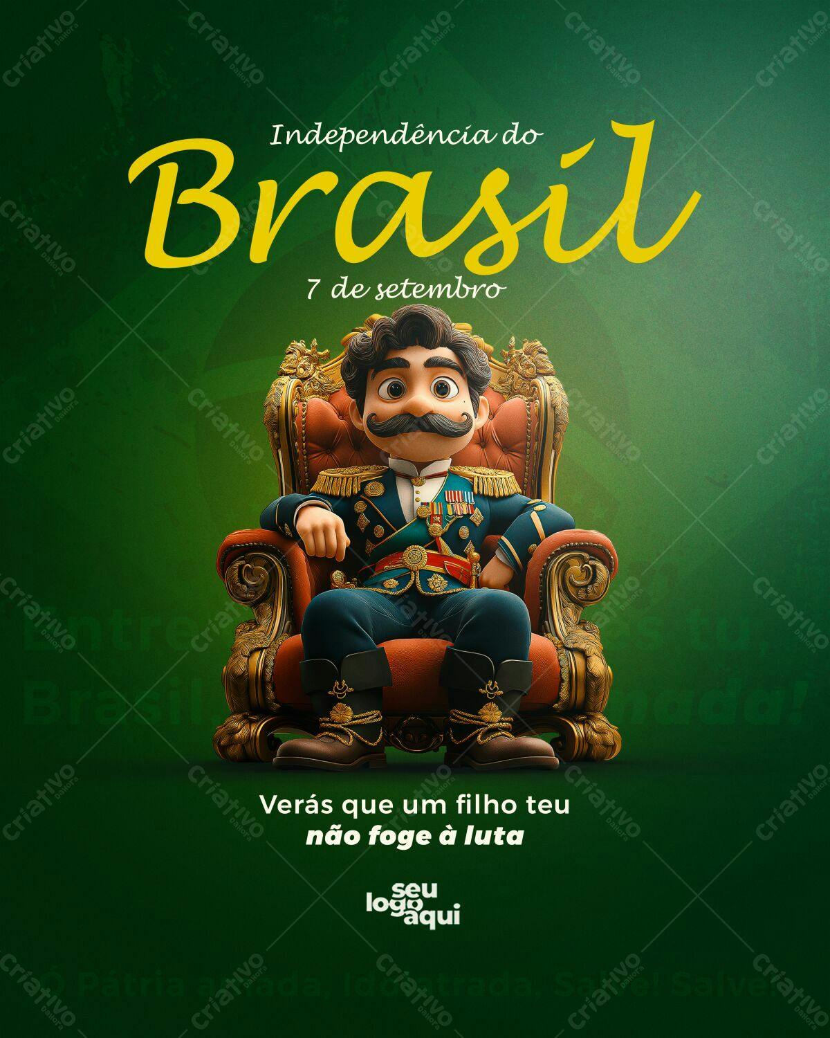 Flyer para o Dia da Independência do Brasil PSD Editável