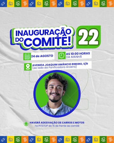 Campanha política inauguração do comitê