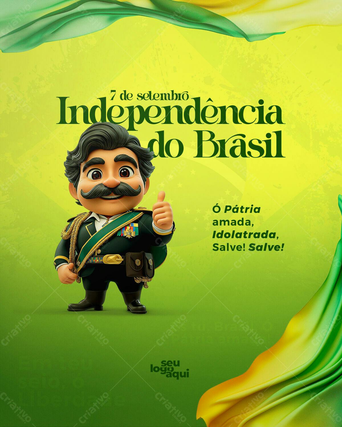 Flyer Independência do Brasil PSD Editável