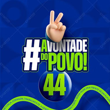 Social media pack político partido 44 a vontade do povo