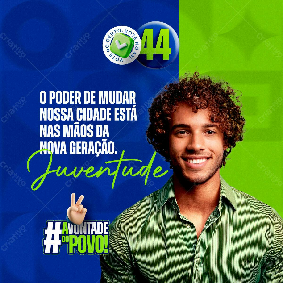 PSD para Campanha Política Jovem PSD Editável