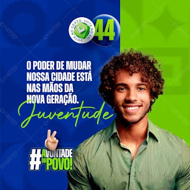 Social media pack político partido 44 juventude