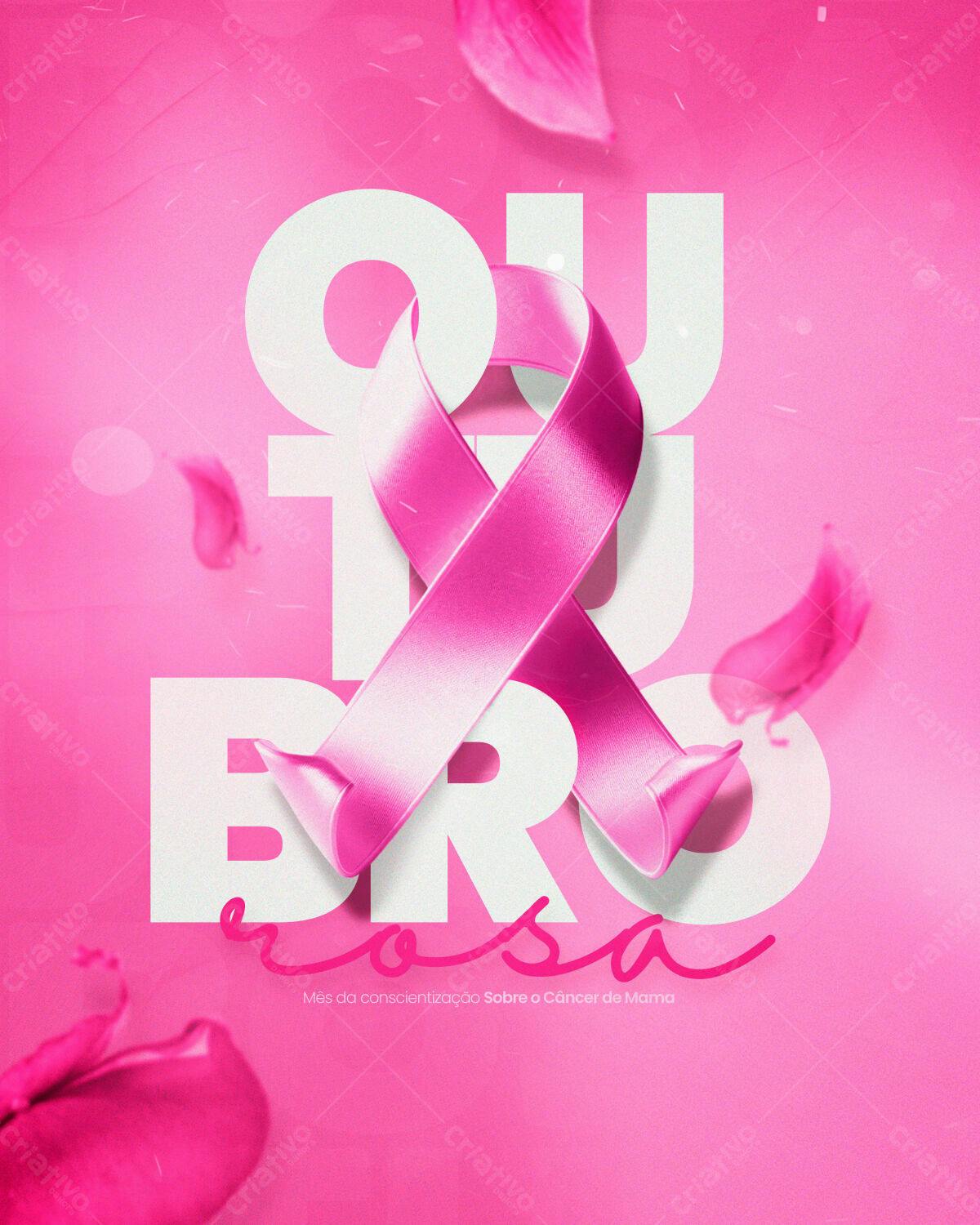 Flyer Outubro Rosa PSD Editável