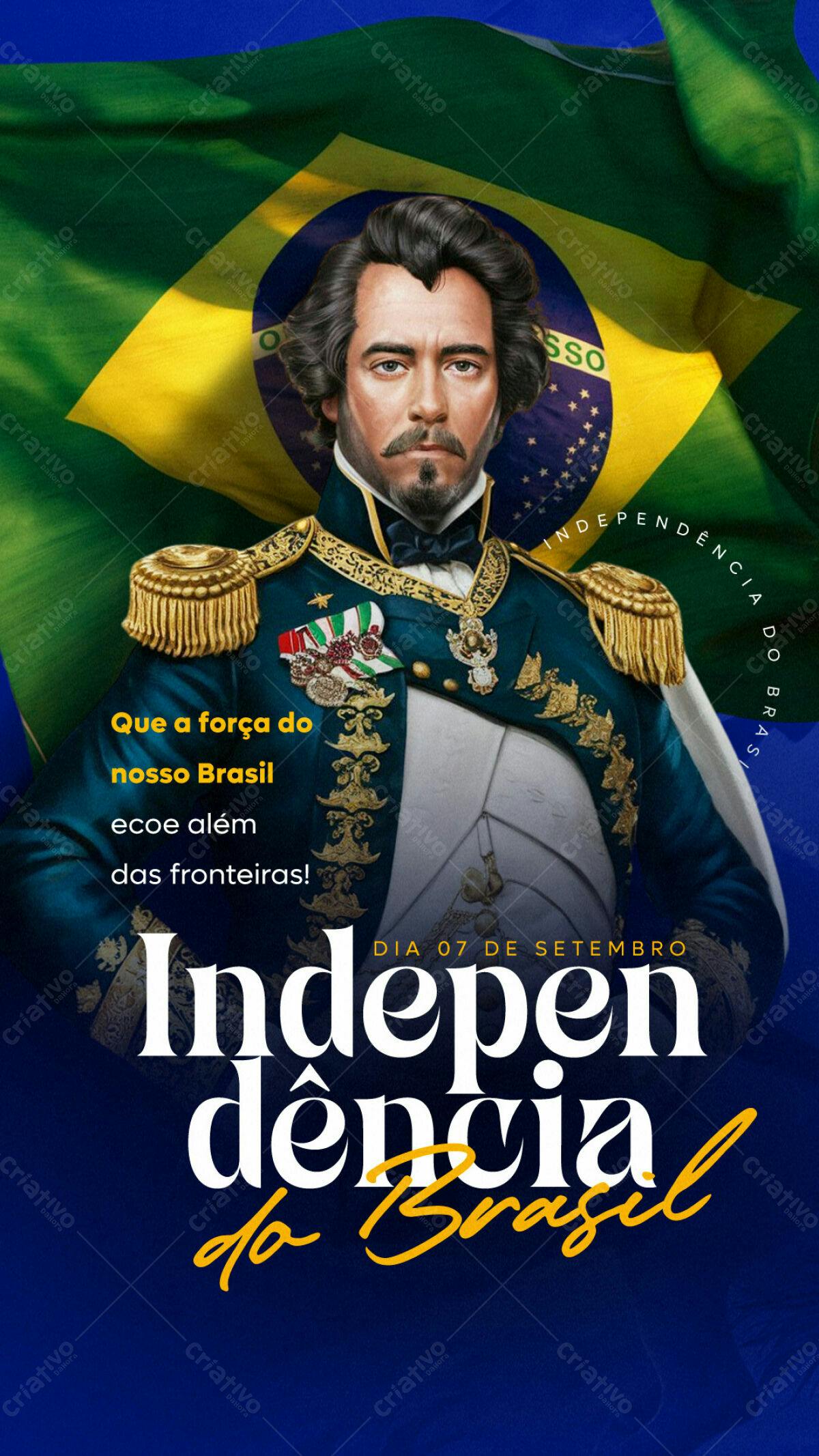 Flyer Dia da Independência do Brasil PSD Editável
