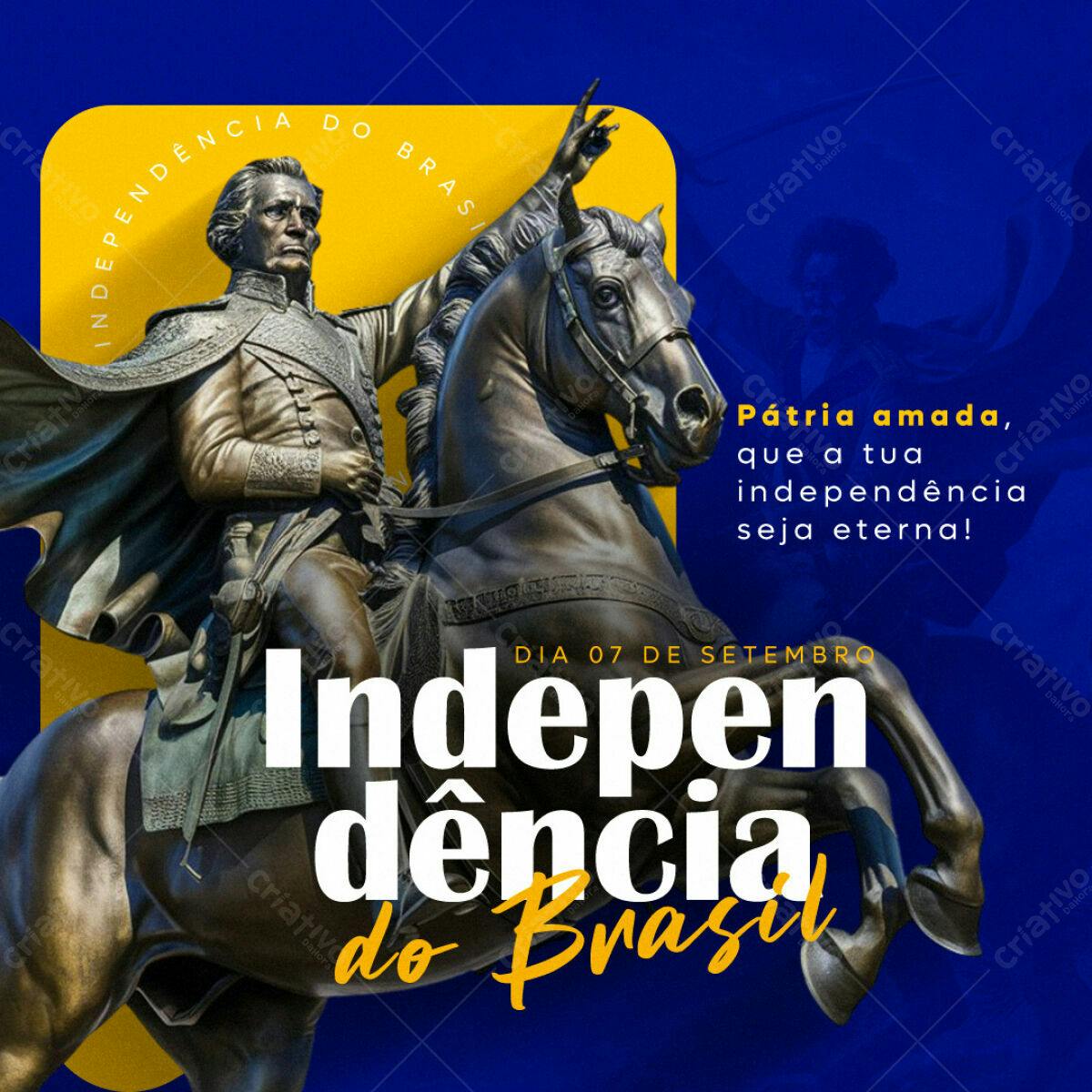 Flyer para o Dia da Independência do Brasil PSD Editável