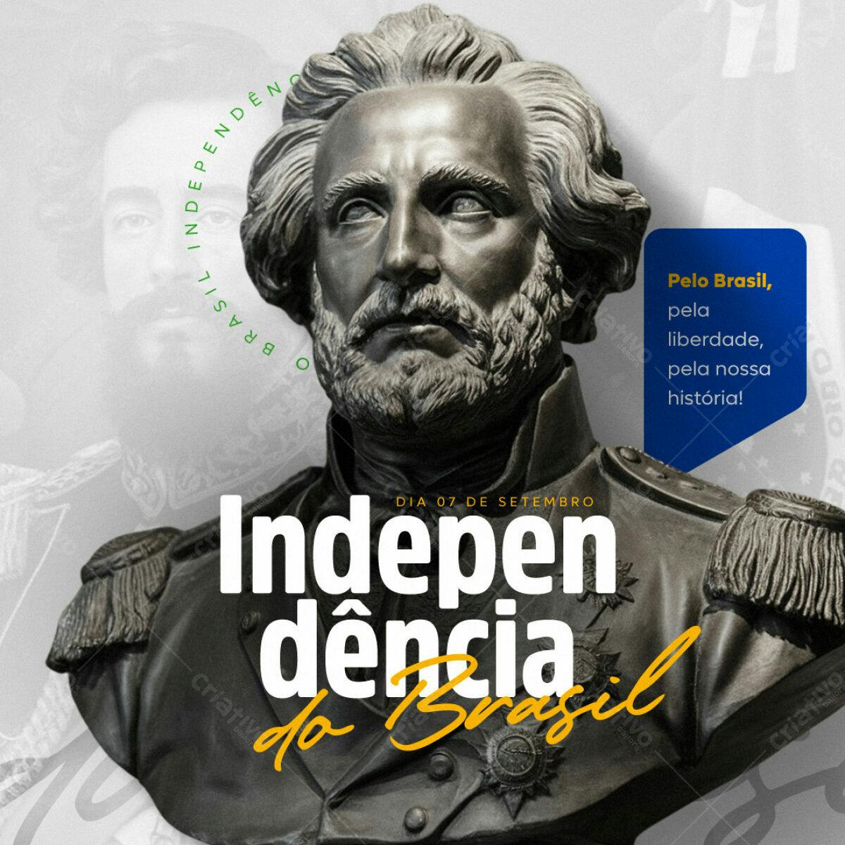 Flyer 7 de Setembro Independência do Brasil PSD Editável