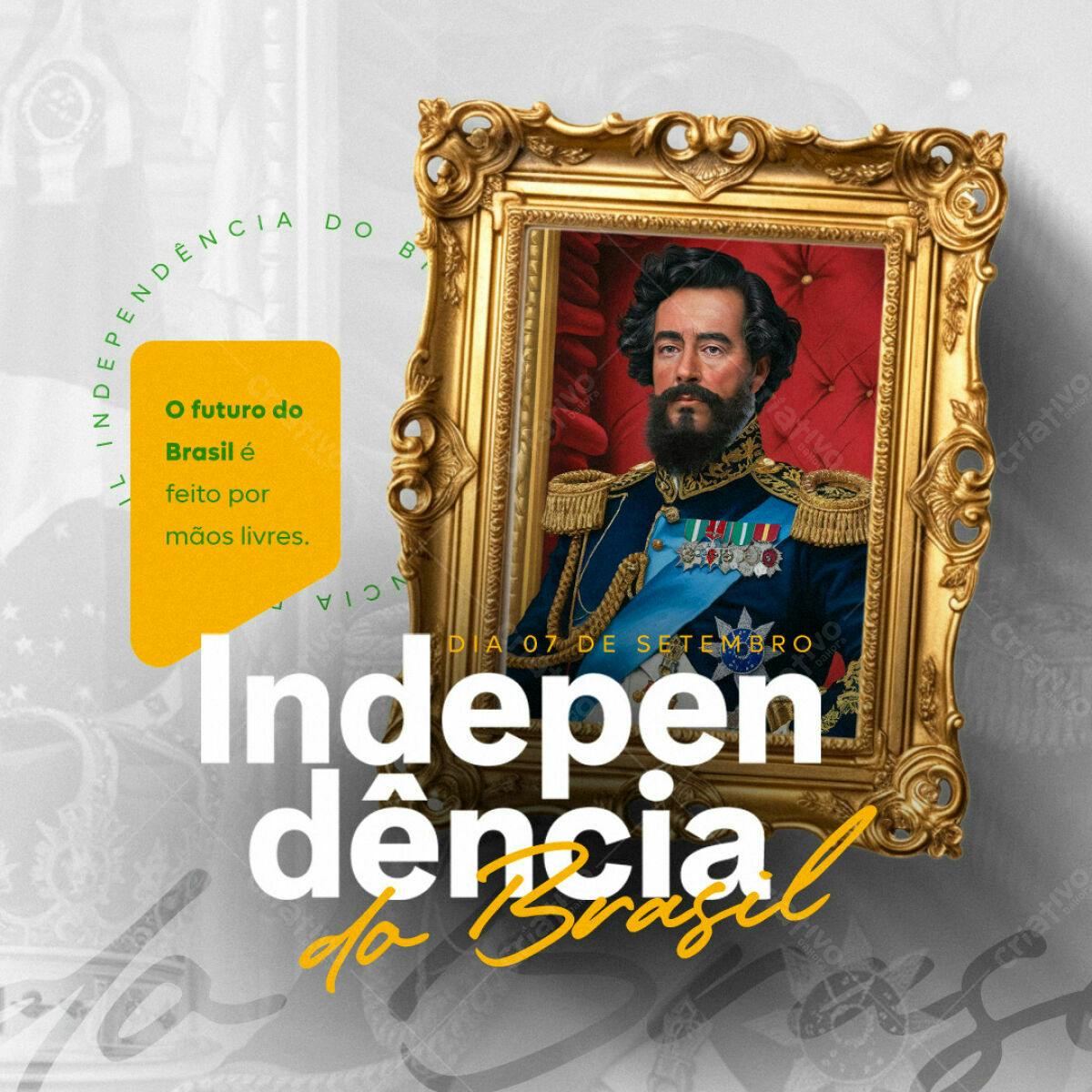PSD para o Dia da Independência do Brasil Editável