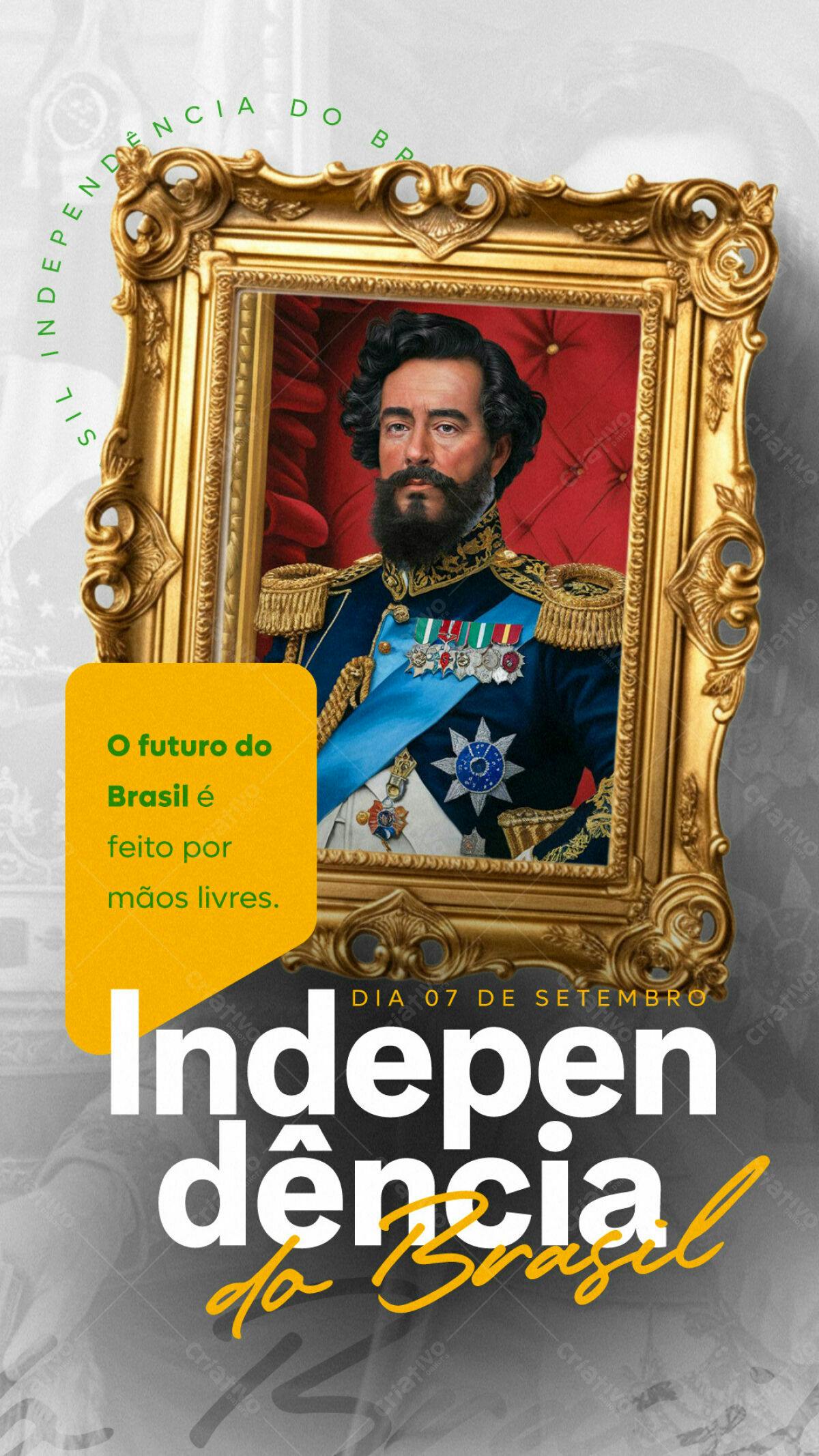 Flyer para o Dia da Independência do Brasil PSD Editável