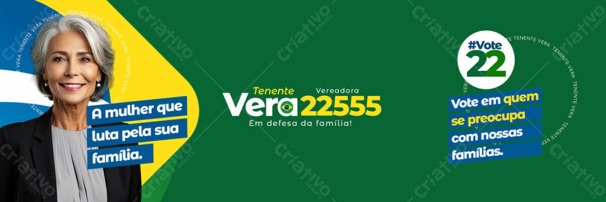 Banner Eleitoral PSD Editável para Campanha Política