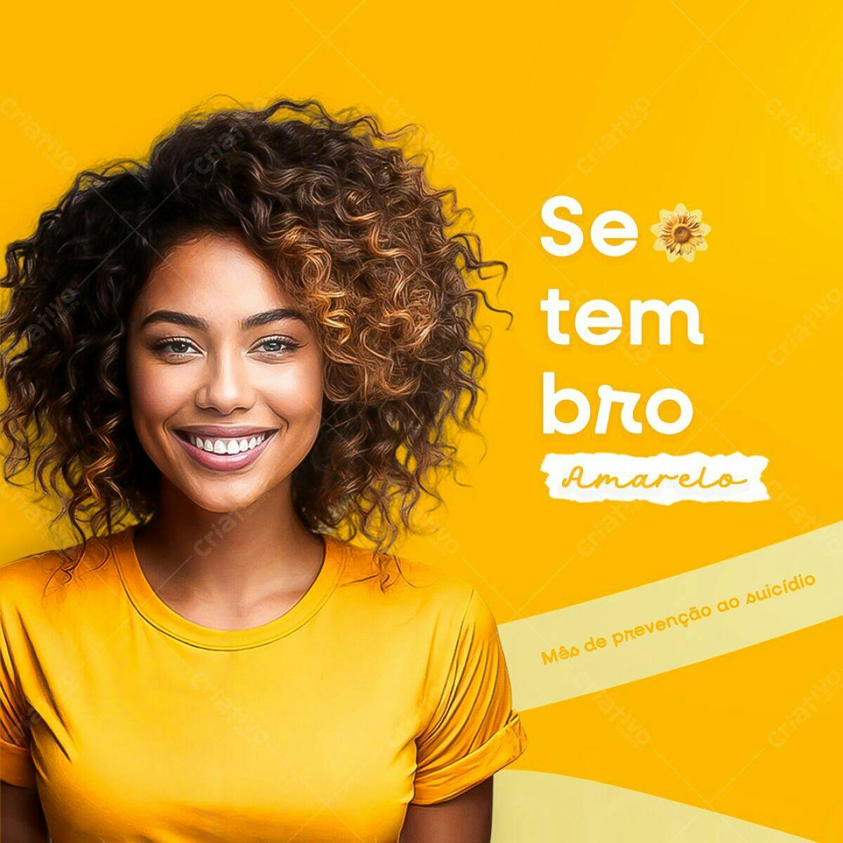 Post para Setembro Amarelo PSD Editável