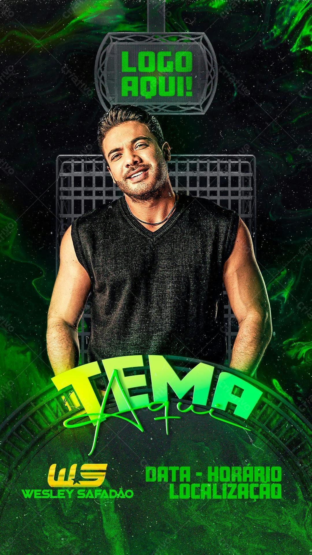 Flyer para Show Wesley Safadão PSD Editável