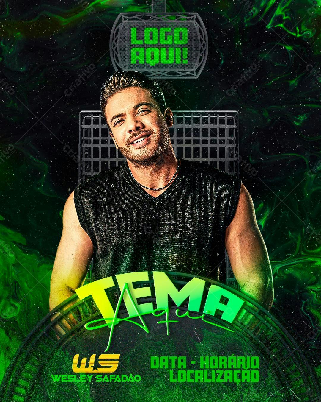 Flyer Show Wesley Safadão PSD Editável
