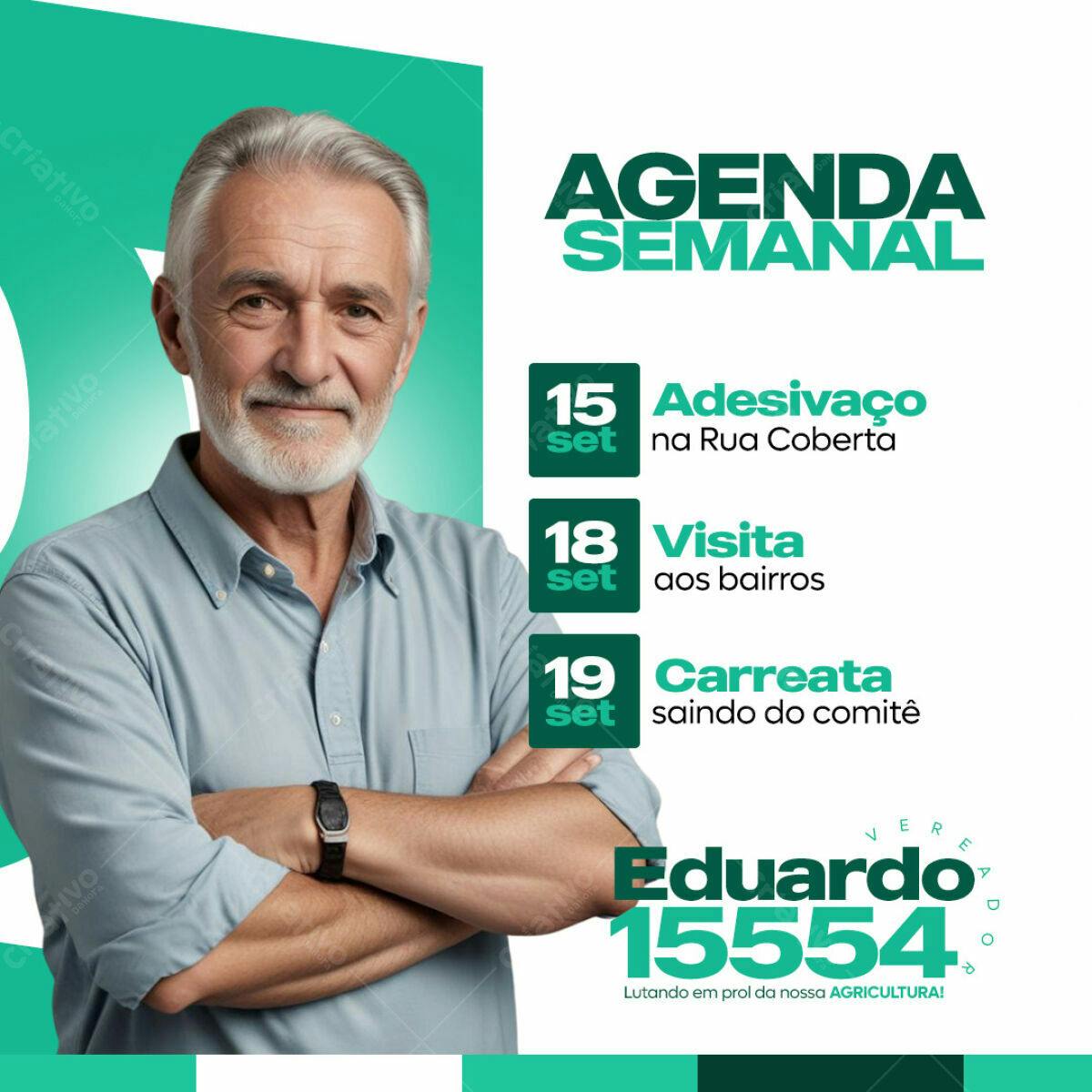 Flyer Agenda Semanal PSD Editável