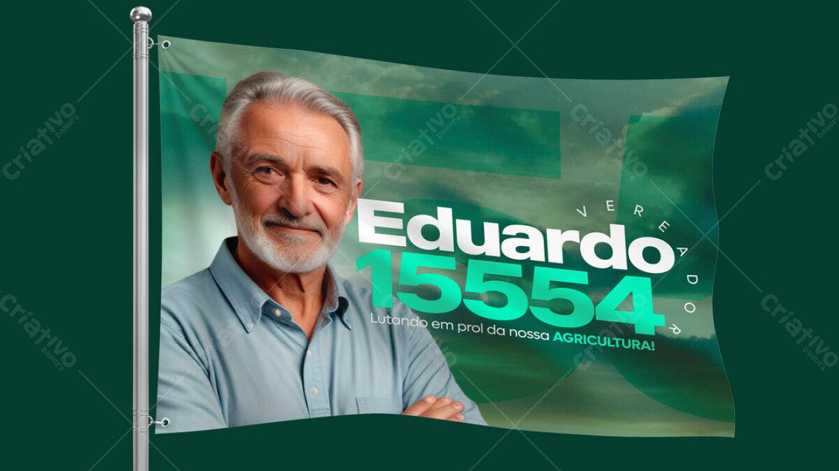 Bandeira de Campanha Política PSD Editável