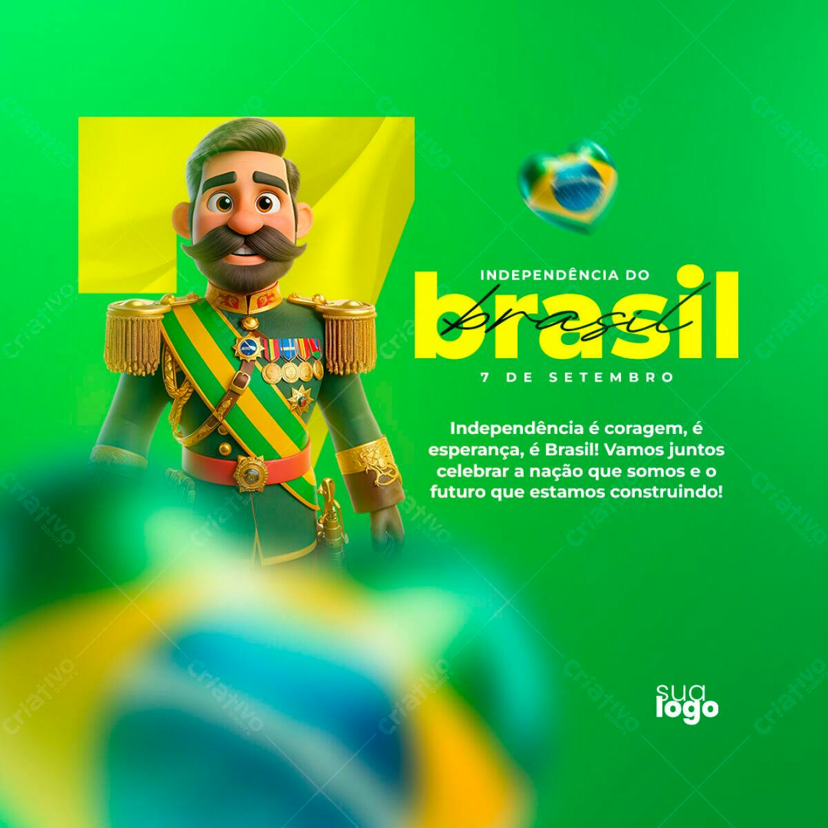 PSD para 7 de Setembro - Independência do Brasil Editável