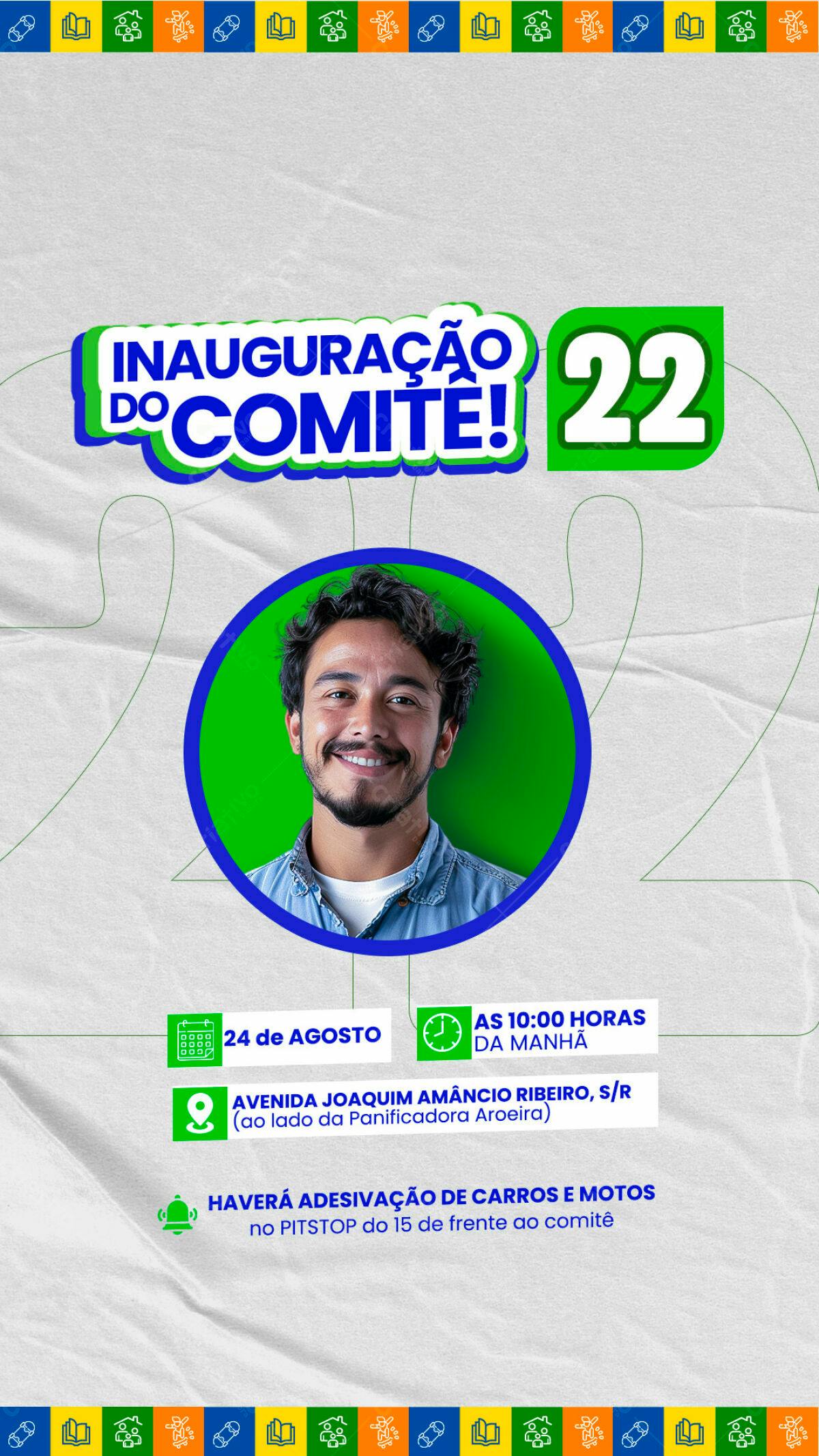 Flyer para Inauguração do Comitê PSD Editável