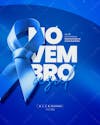 Blue november awareness month for prostate cancer prevention editable psd 1