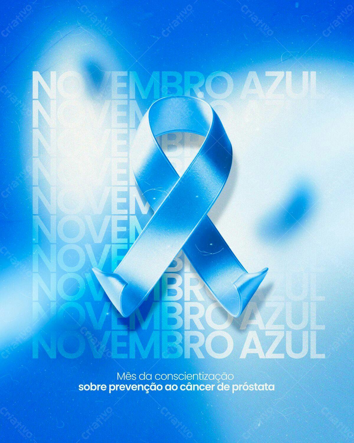 Flyer Novembro Azul PSD Editável
