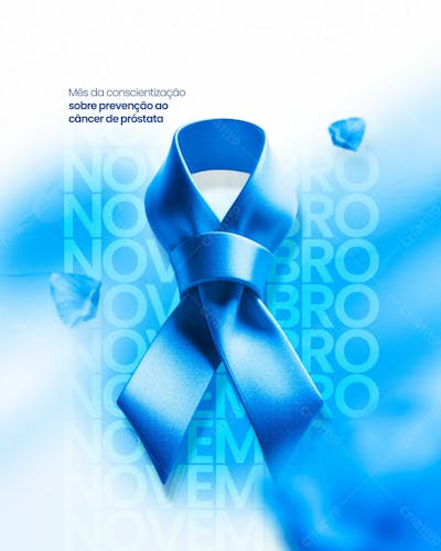 Novembro Azul Mês Da Conscientização Sobre Prevenção Ao Câncer De Próstata Psd Editável A 5