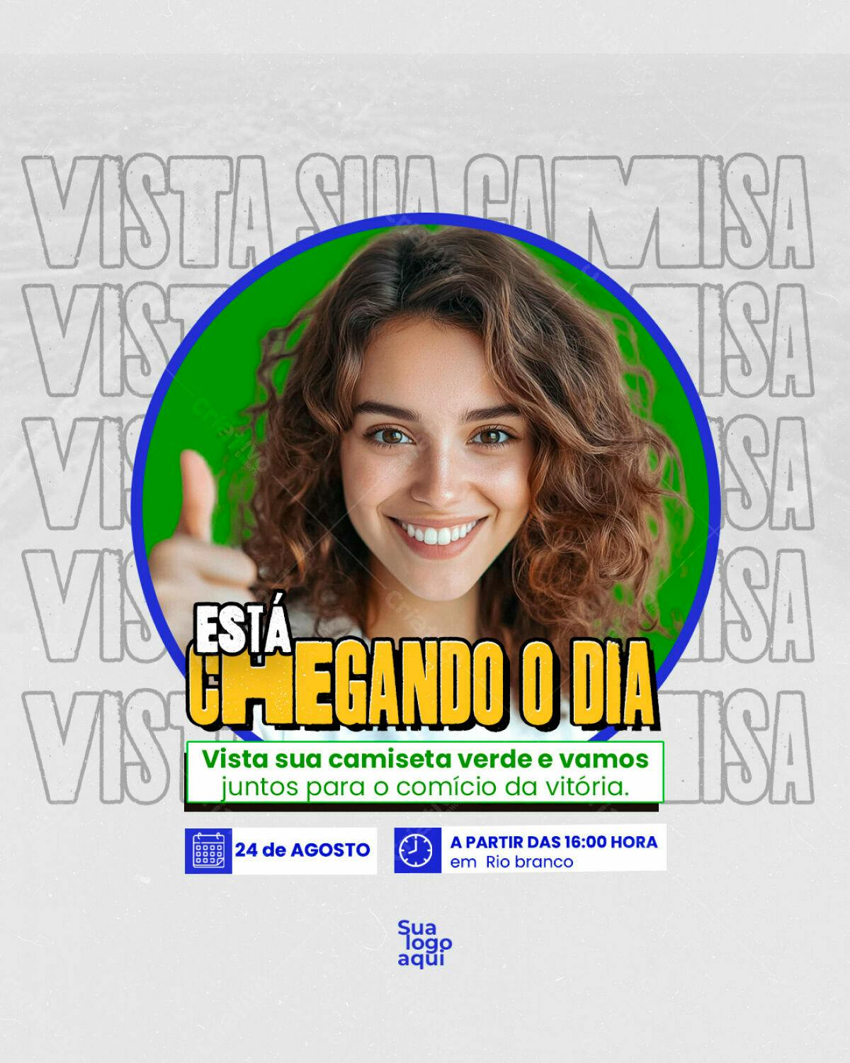 Flyer para Comício PSD Editável