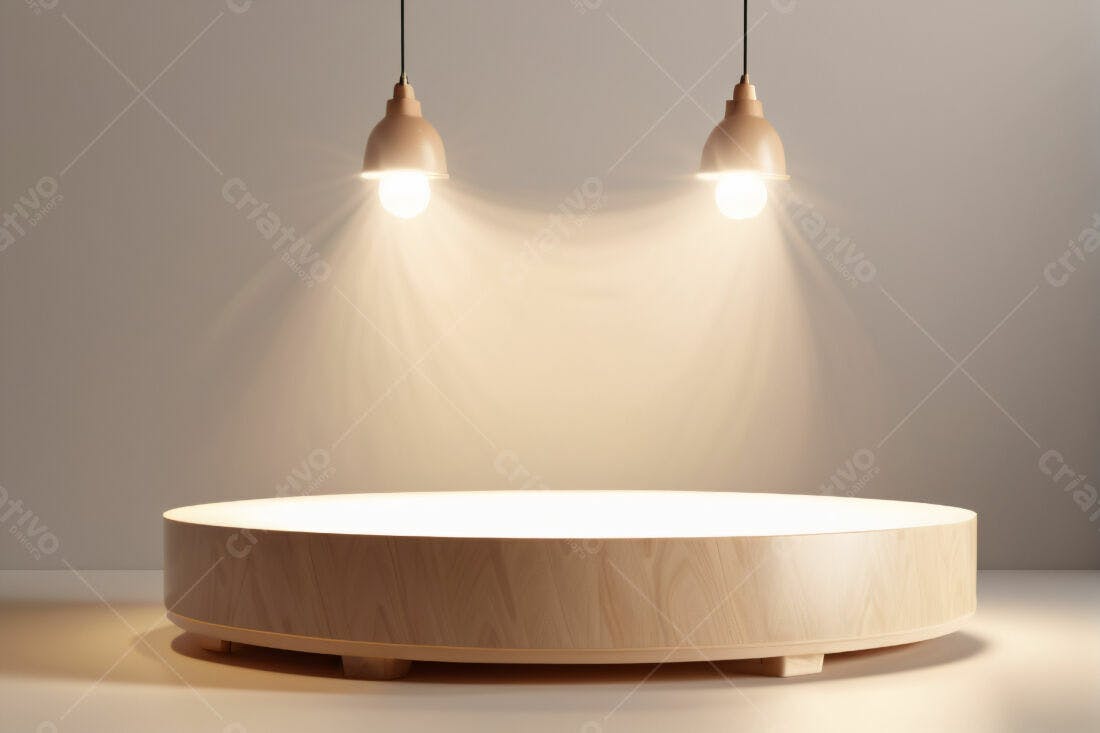 Plataforma de Madeira Iluminada