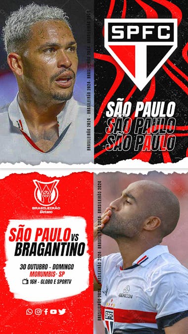 Flyer esportivo campeonato brasileiro 2024 são paulo