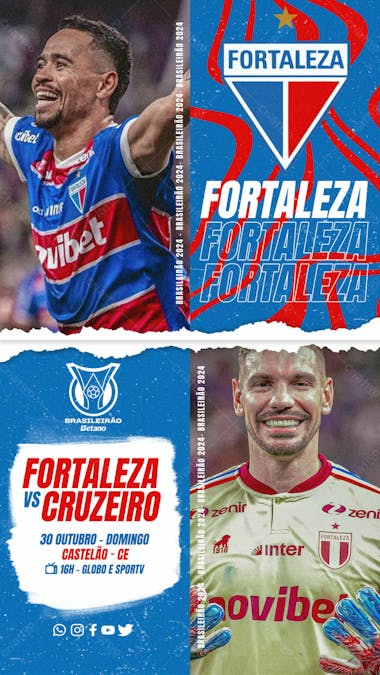 Flyer esportivo campeonato brasileiro 2024 fortaleza