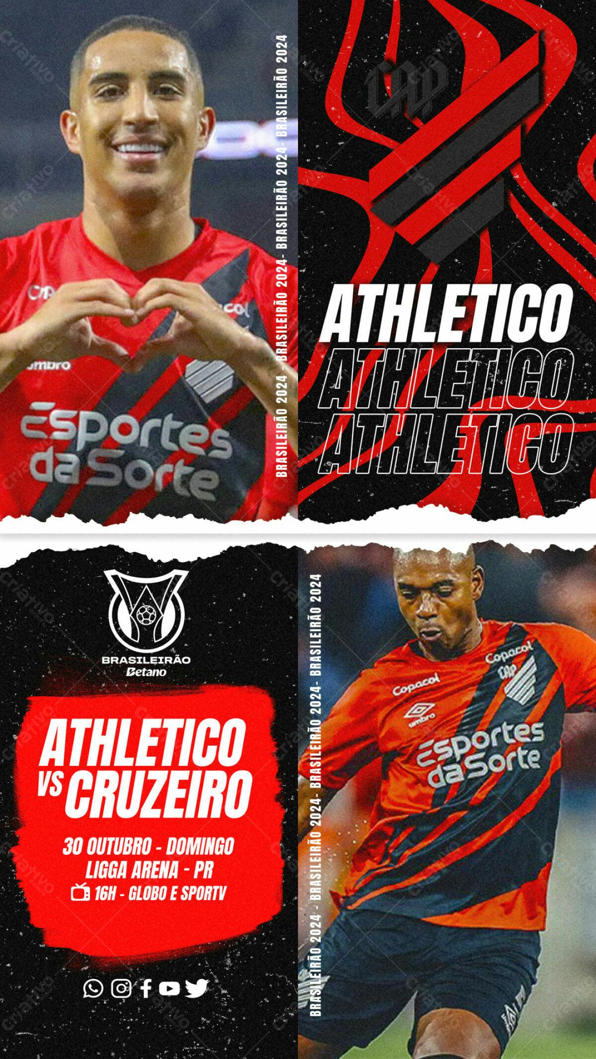 Flyer Atlético x Cruzeiro PSD Editável
