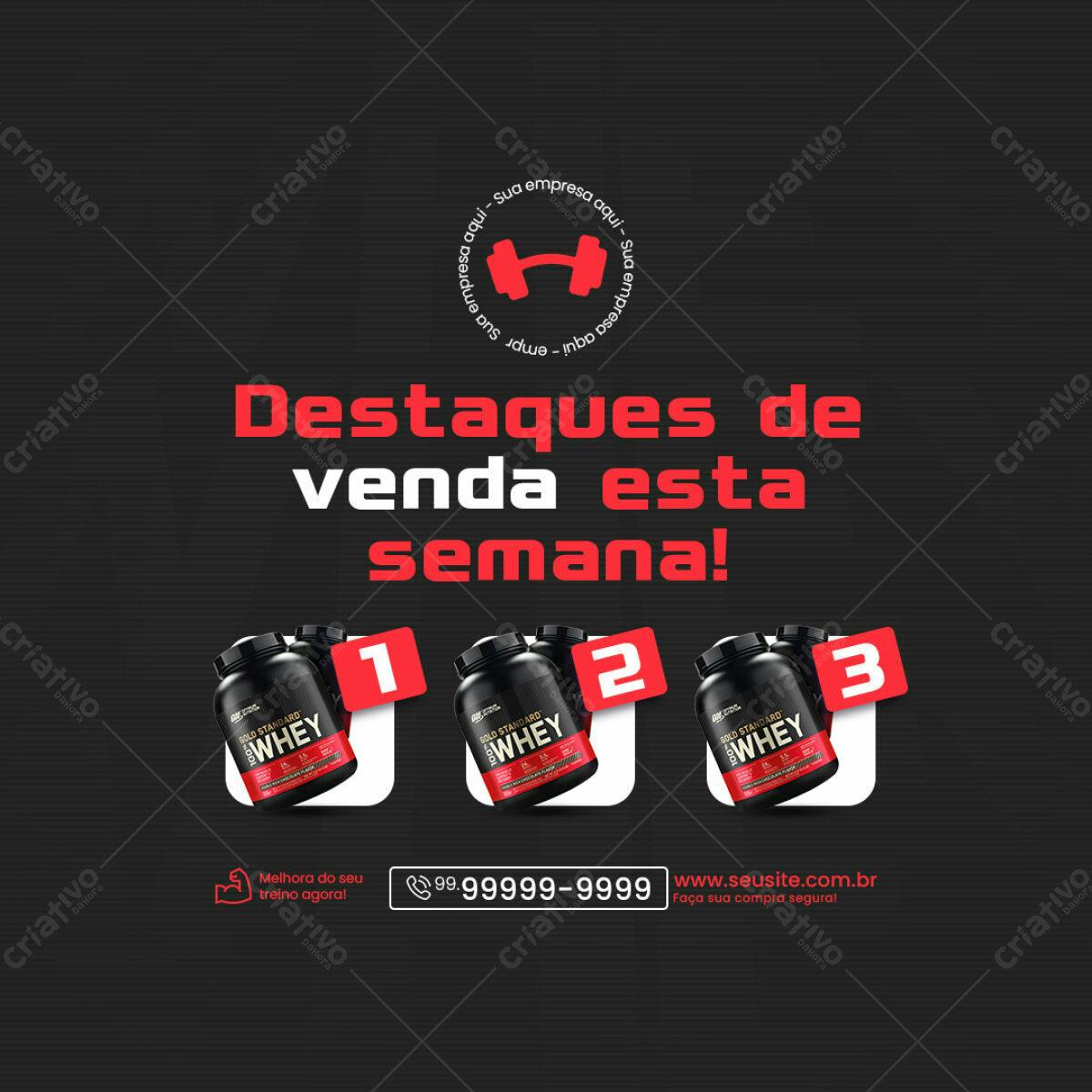 Postagem Instagram Suplementos PSD Editável