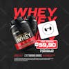 Supplement store, social media, instagram, whey protein, on sale