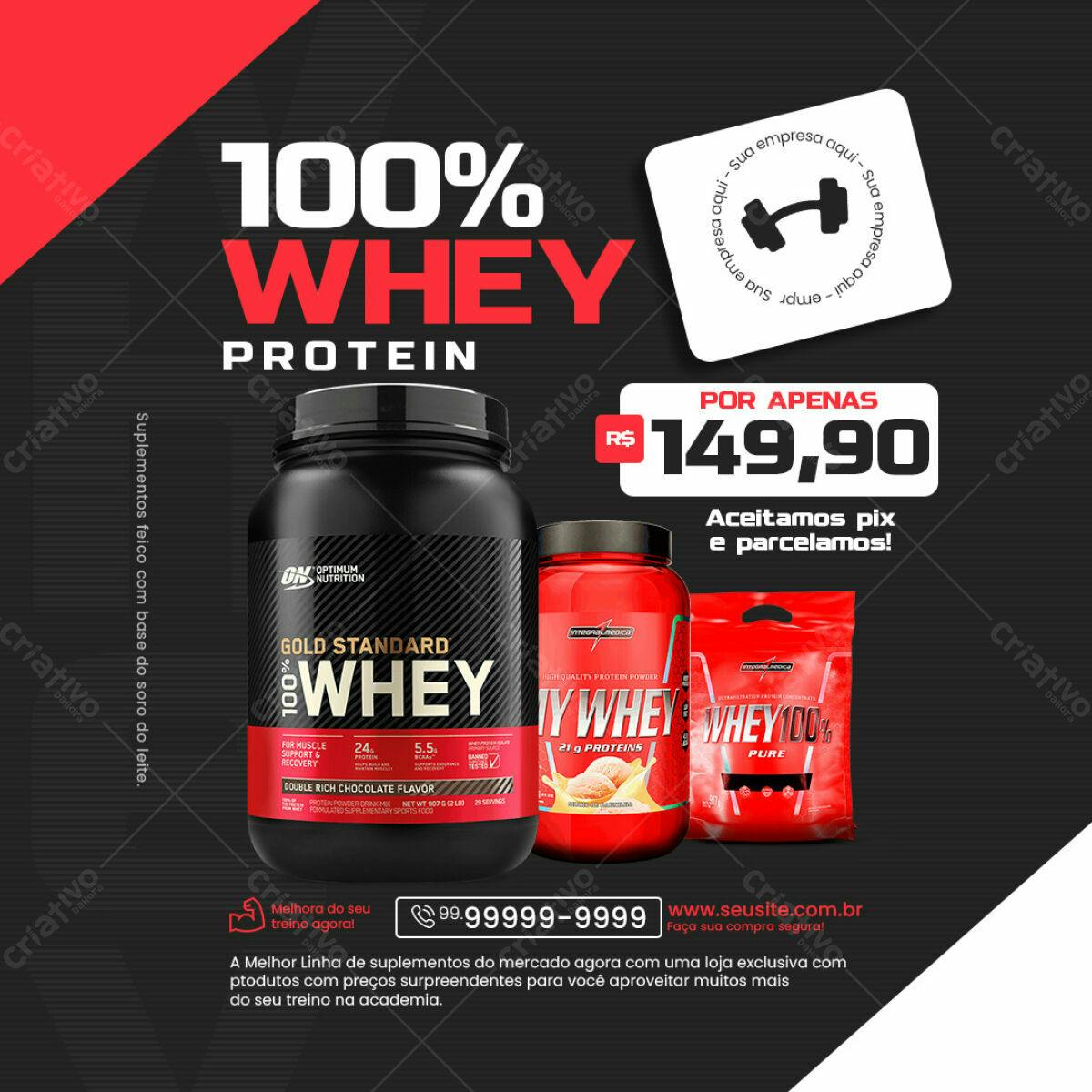 Post de Whey Protein PSD Editável
