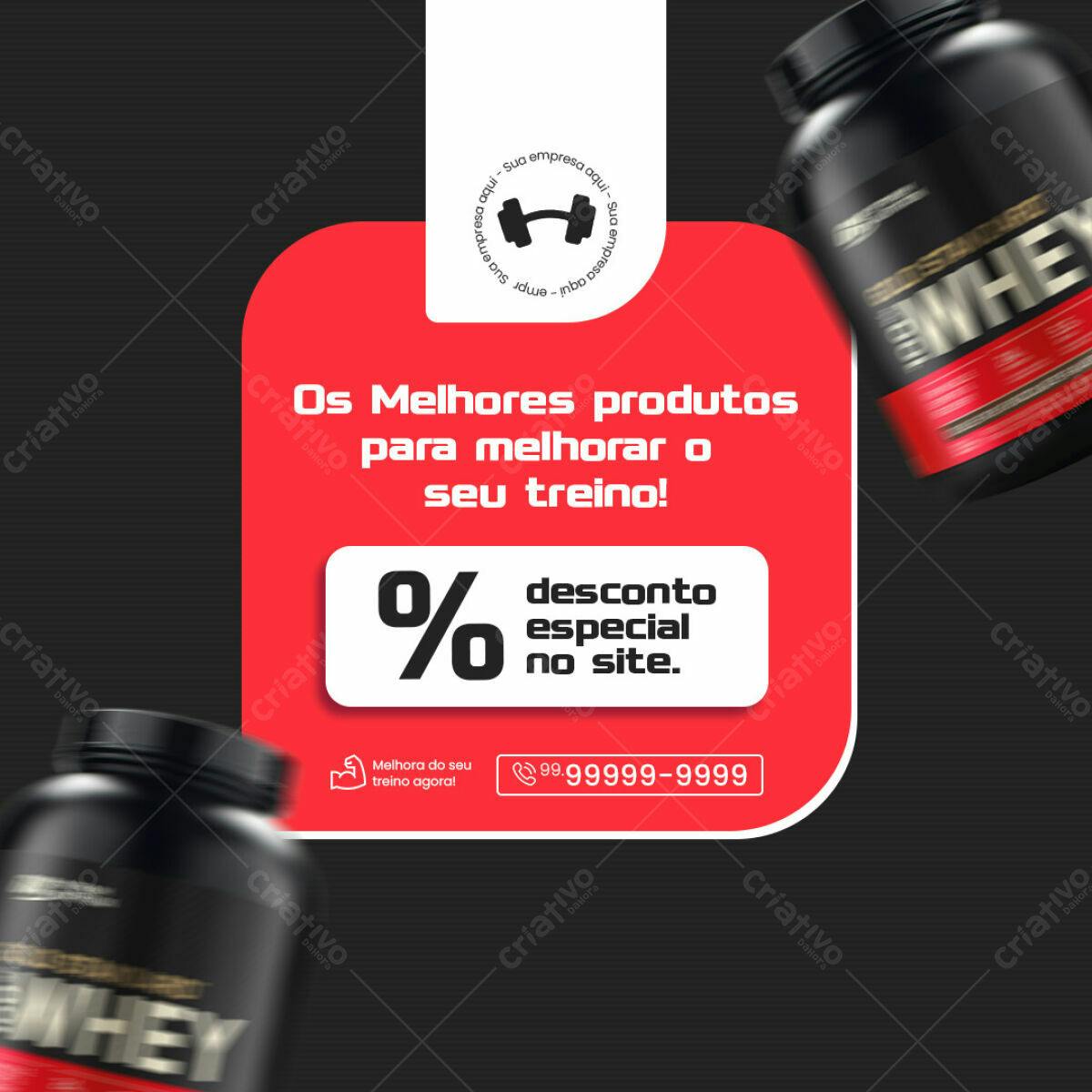 Postagem Instagram Suplementos PSD Editável