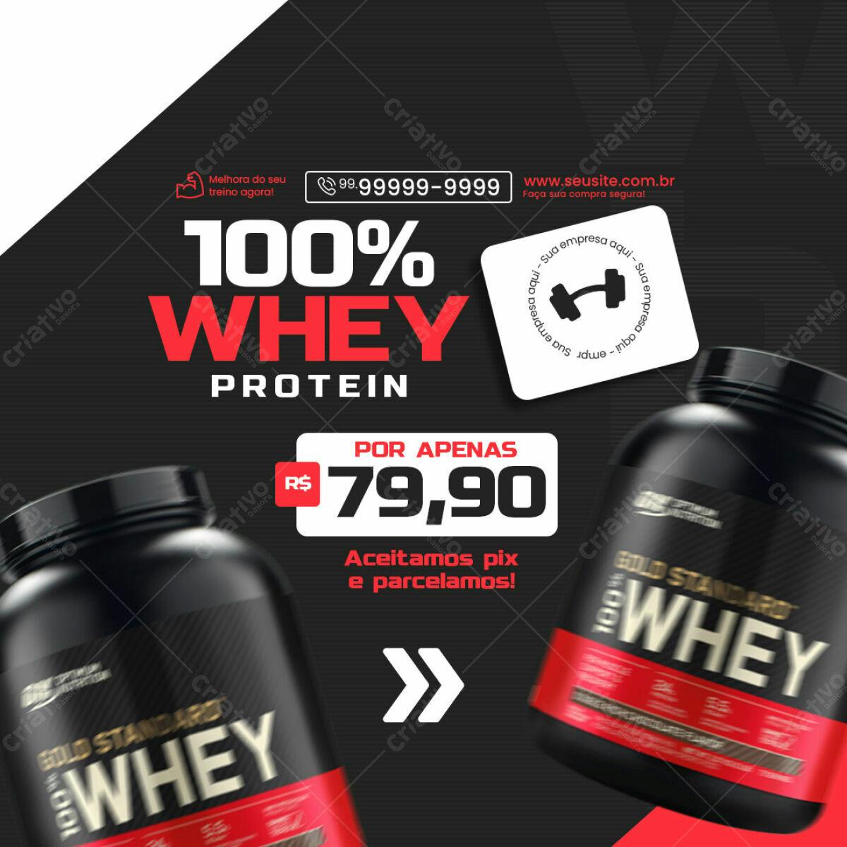 Banner Whey Protein PSD Editável