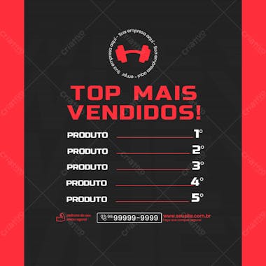 Loja de suplementos social media instagram whey protein top mais vendidos