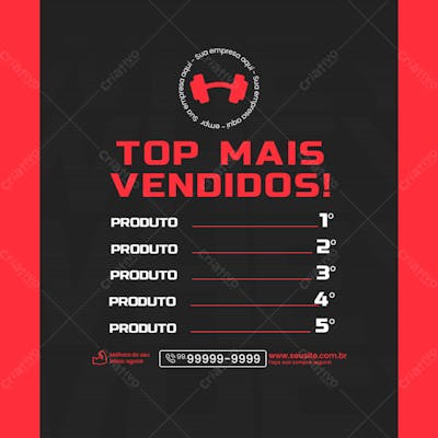 Loja De Suplementos Social Media Instagram Whey Protein Top Mais Vendidos