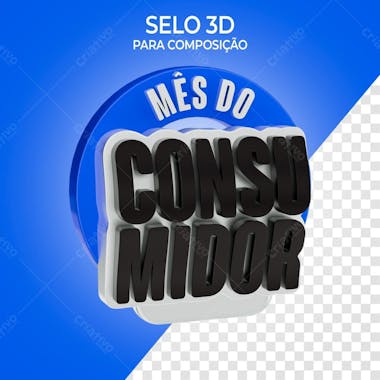 Selo 3d mês do consumidor