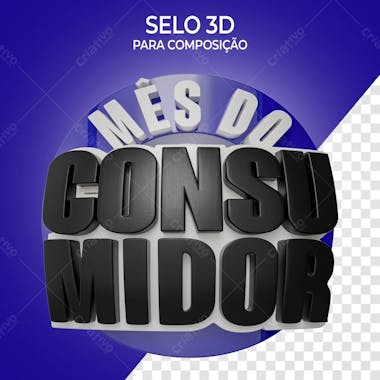 Selo 3d super ofertas mês do consumidor