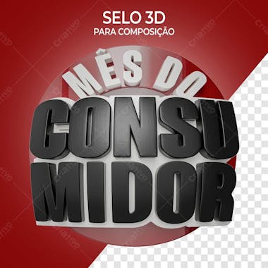 Selo 3d do consumidor png