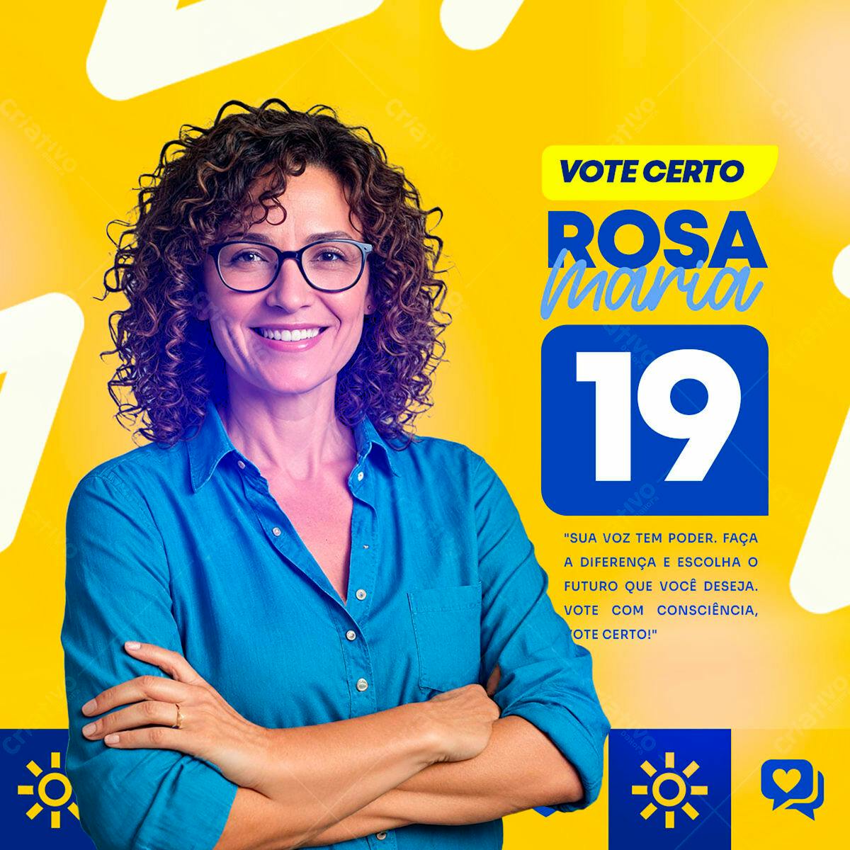 Flyer Eleições PSD Editável para Campanha Política