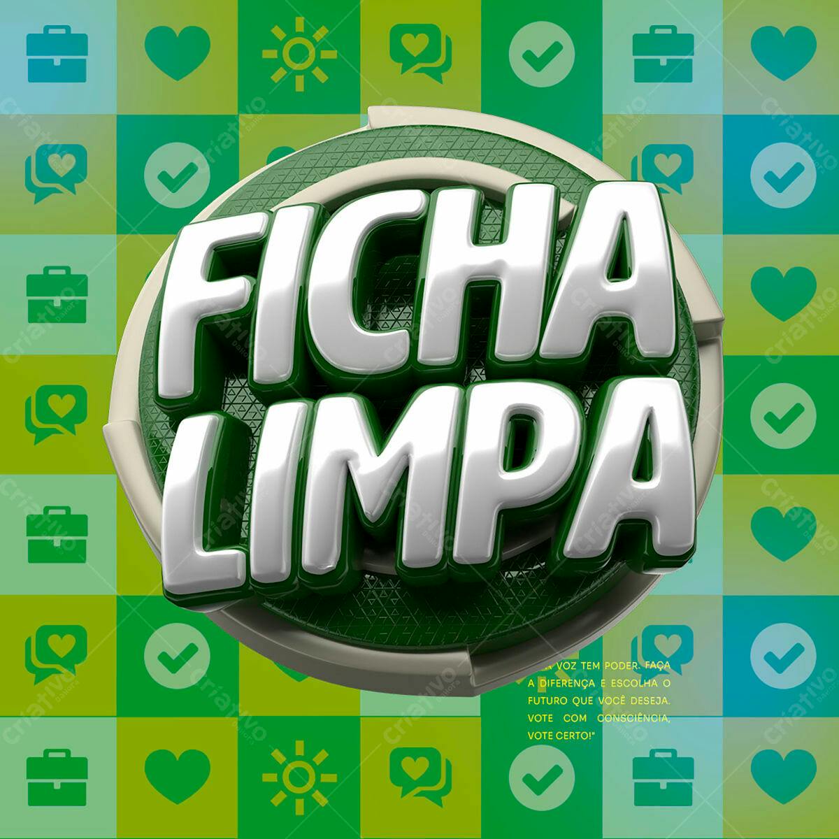 Flyer Eleições Ficha Limpa PSD Editável
