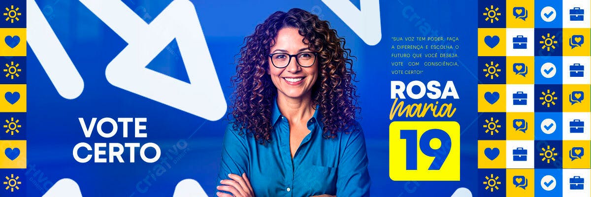 Banner Eleições Rosa Maria 19 PSD Editável