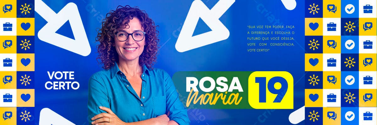 Flyer Eleições Rosa Maria 19 PSD Editável