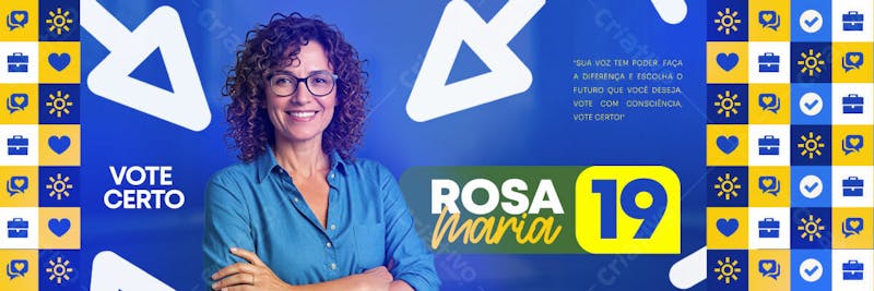 Campanha política social media psd editável banner 03