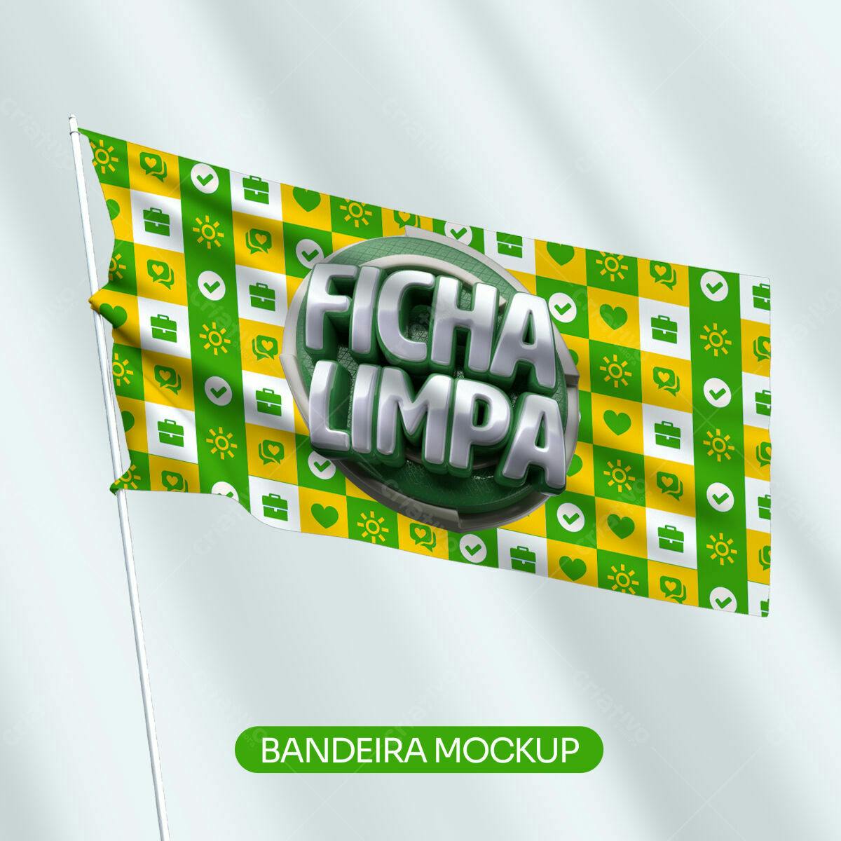 Bandeira Ficha Limpa PSD Editável